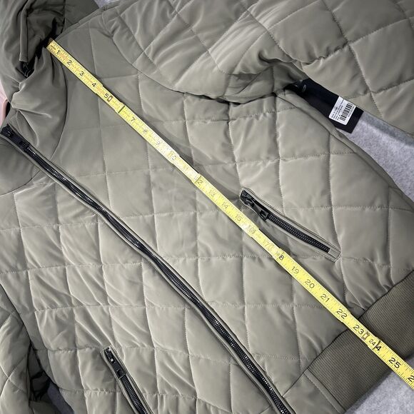 OOKIE AND LALA Carbon Puffer Jacket Hooded Quilted Bomber Black Size XL NWT - Picture 7 of 15